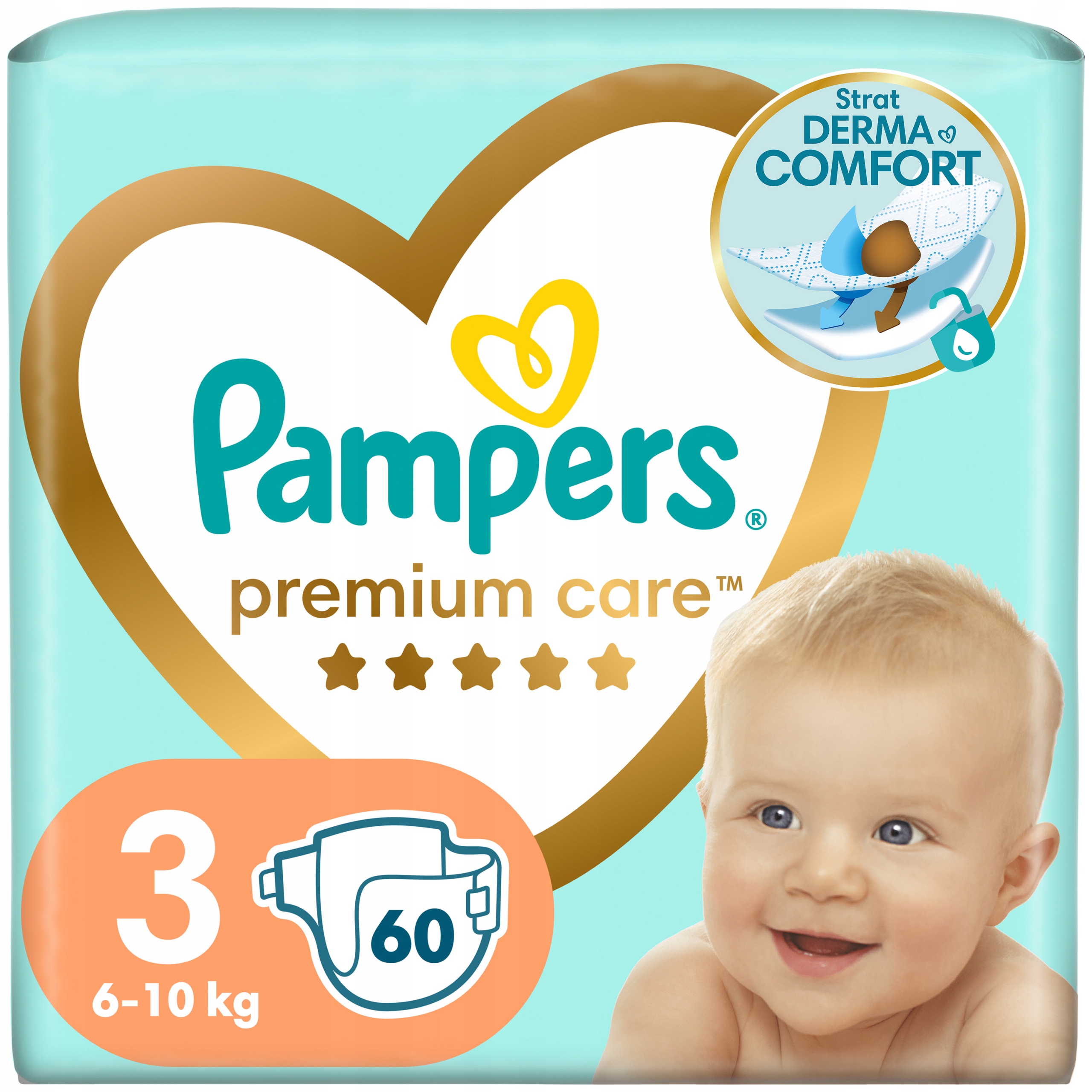 pieluchy premium care rozmiaro 3 204 szt pampers