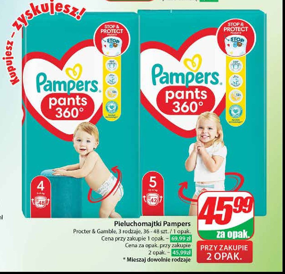 zakladanie pieluchy pampers