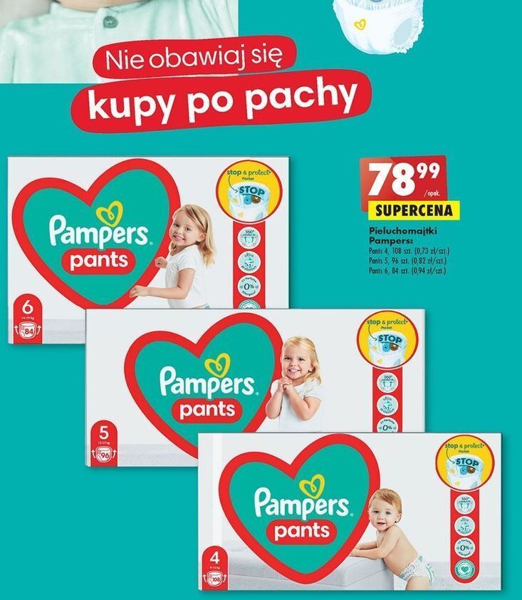 pampers pieluchy majtki 5