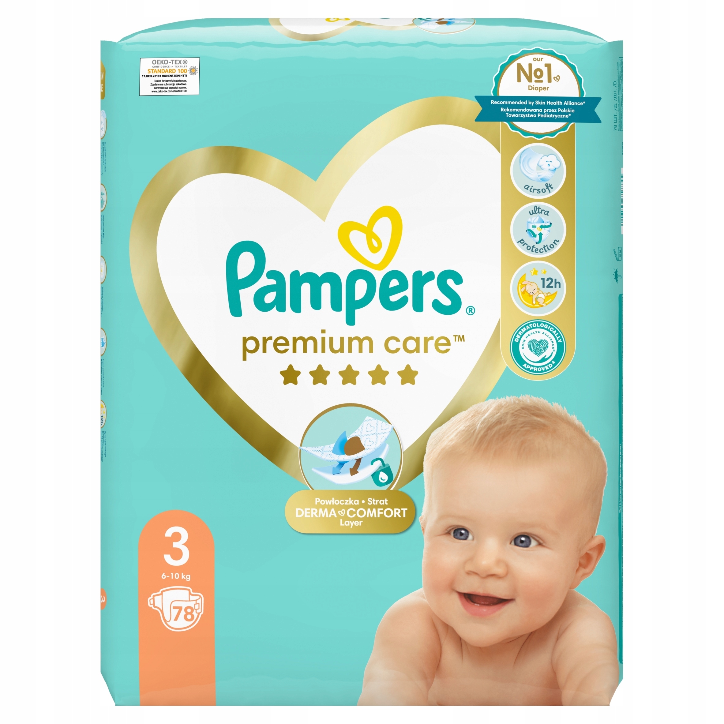 pampers baby dry rozmiar 3 198 sztuk