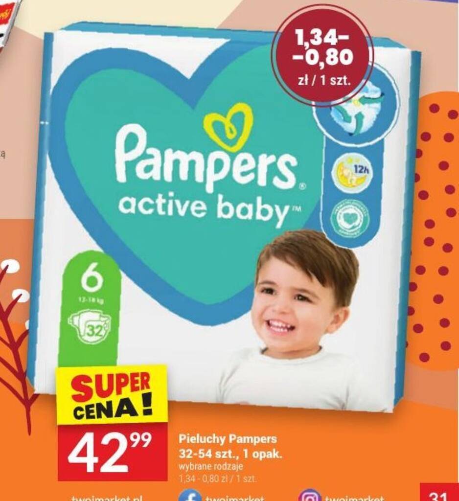 pieluchy pampers 5 giant giga box