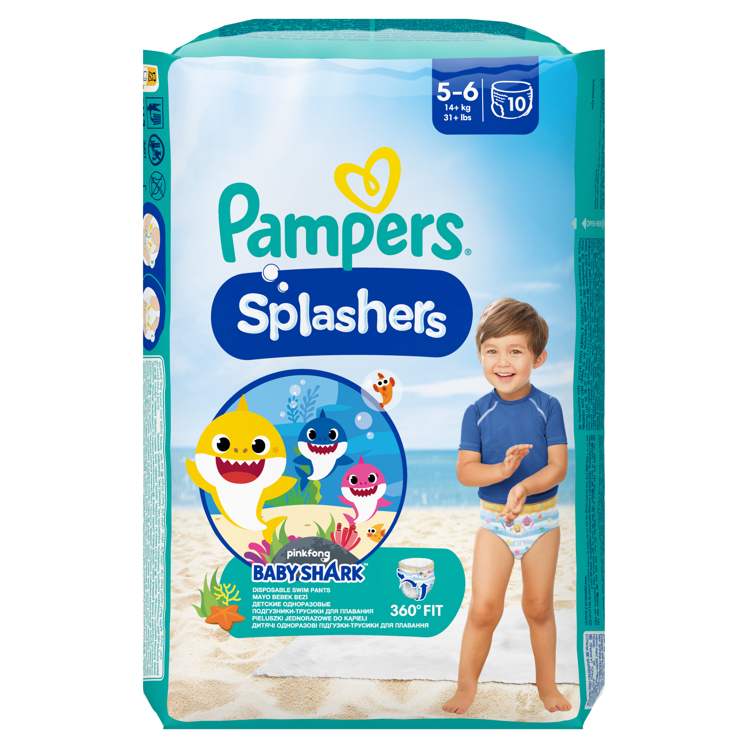 ktoś nosi 15 pieluchy pampers od 50 do