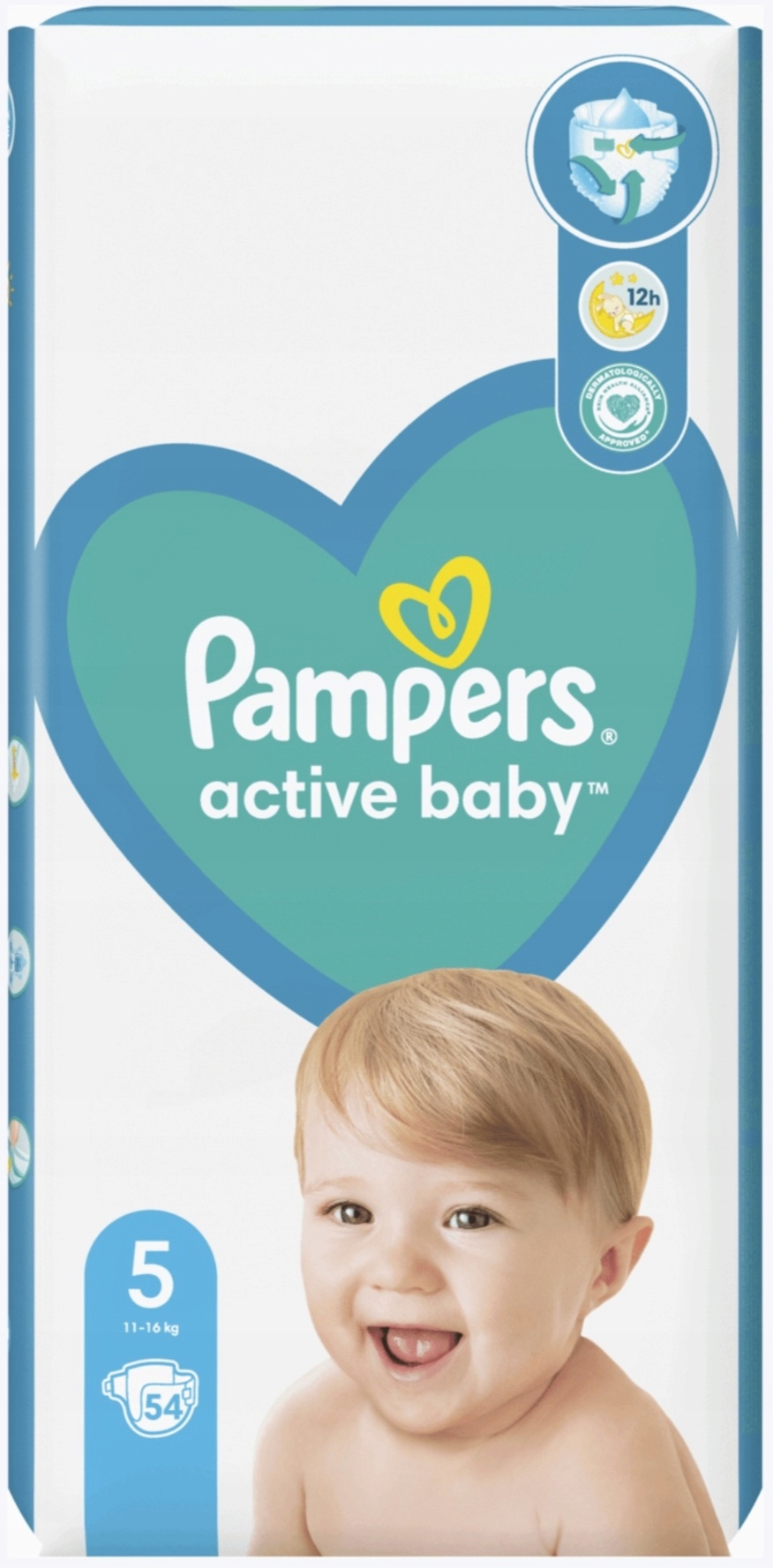 pampers liczba mokrych pieluszek