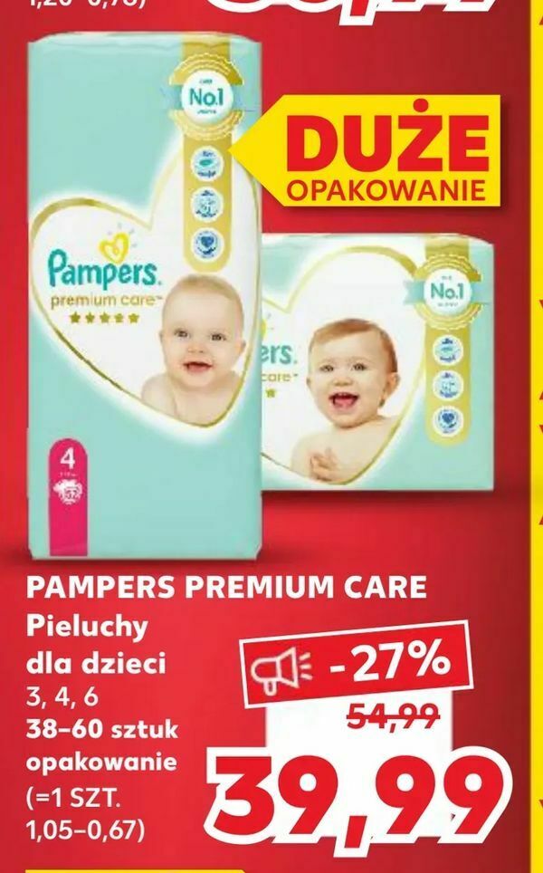 pieluchy pampers premium care 1 newborn 88 szt