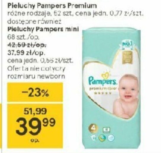 pampers new baby 43 szt cena