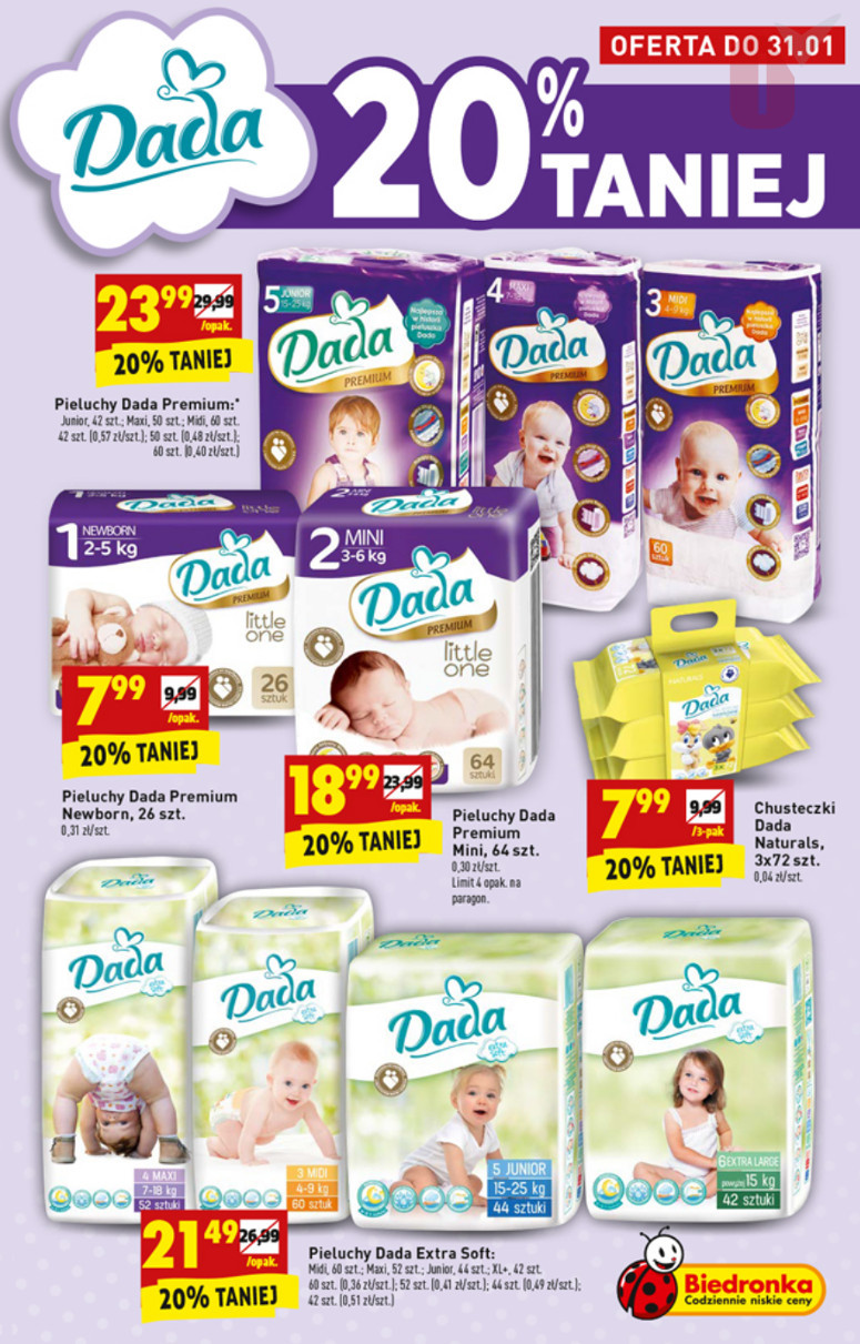 pieluchy pampers 1 cena 96 sztuk