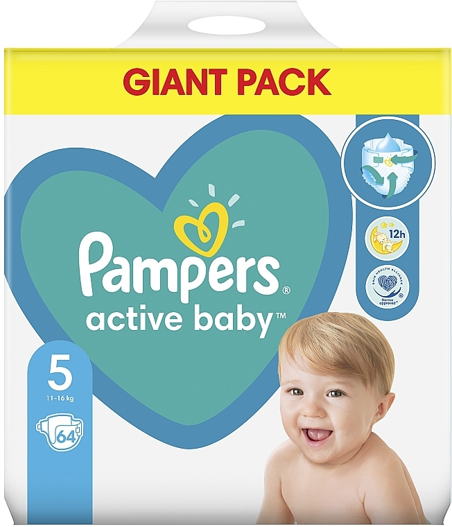 pampers active baby-dry pieluchy 3 midi