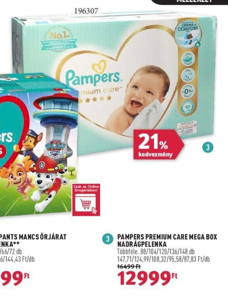 pampers 2 cena carrefour