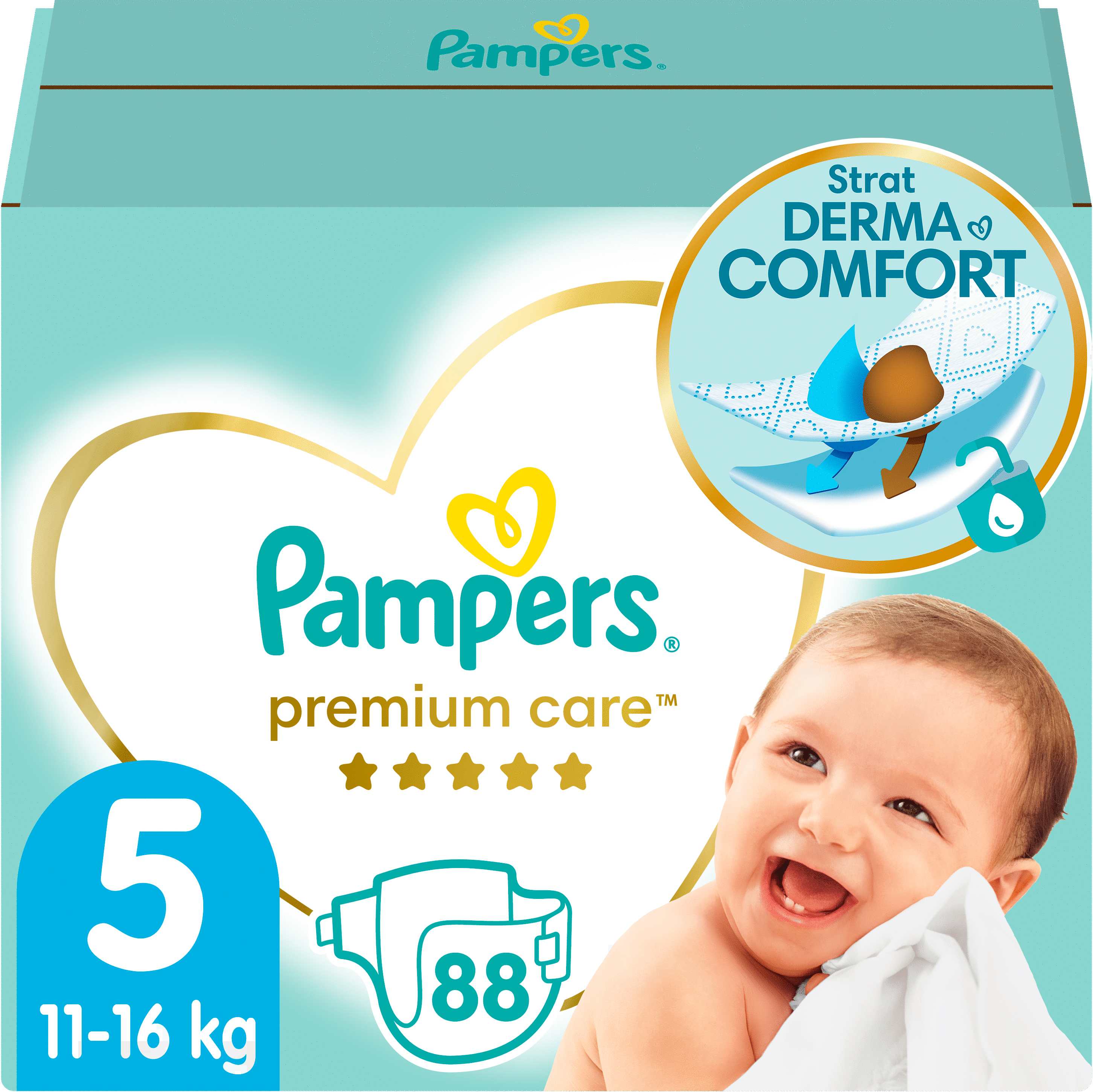 pampers premium care 1 newborn 2-5 kg 88 ks