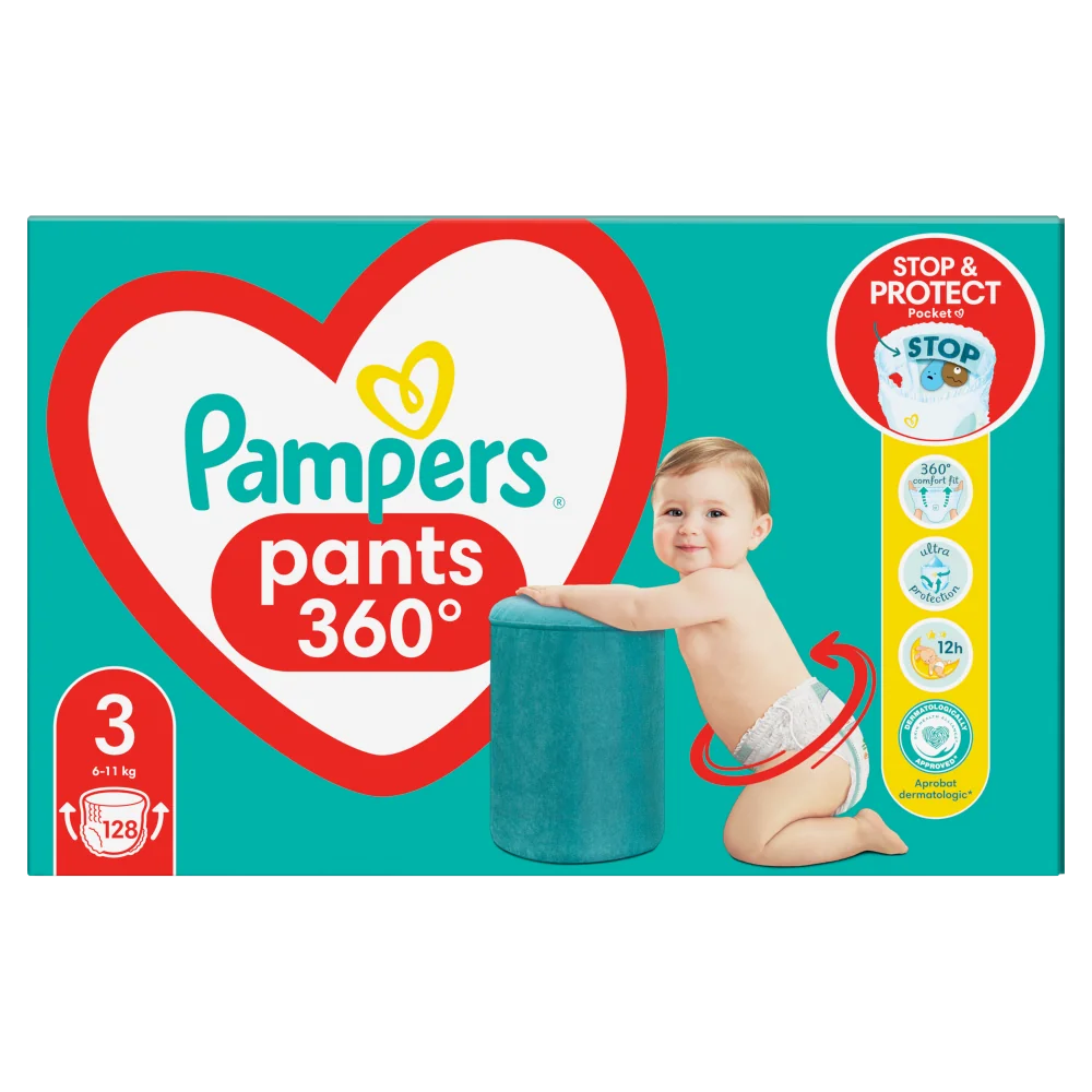 ktoś nosi 15 pieluchy pampers od 50 do