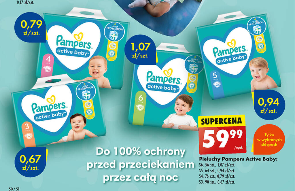 pieluchomajtki pampers jumbo 3