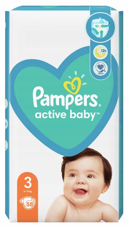 pampers active baby 4 pieluchy pieluszki 180szt