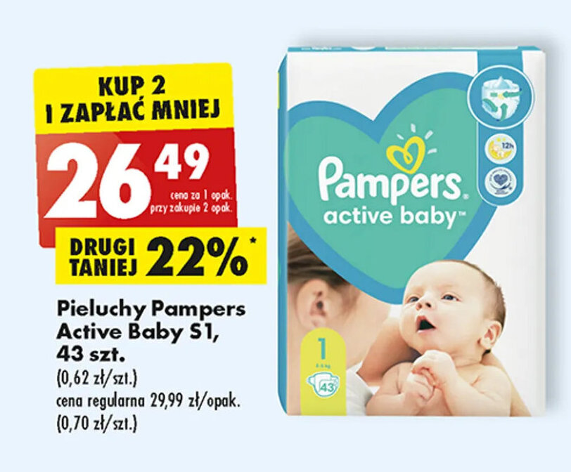 pampers new baby dry 2 cena