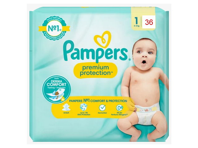 pampers premium care size 1 cena