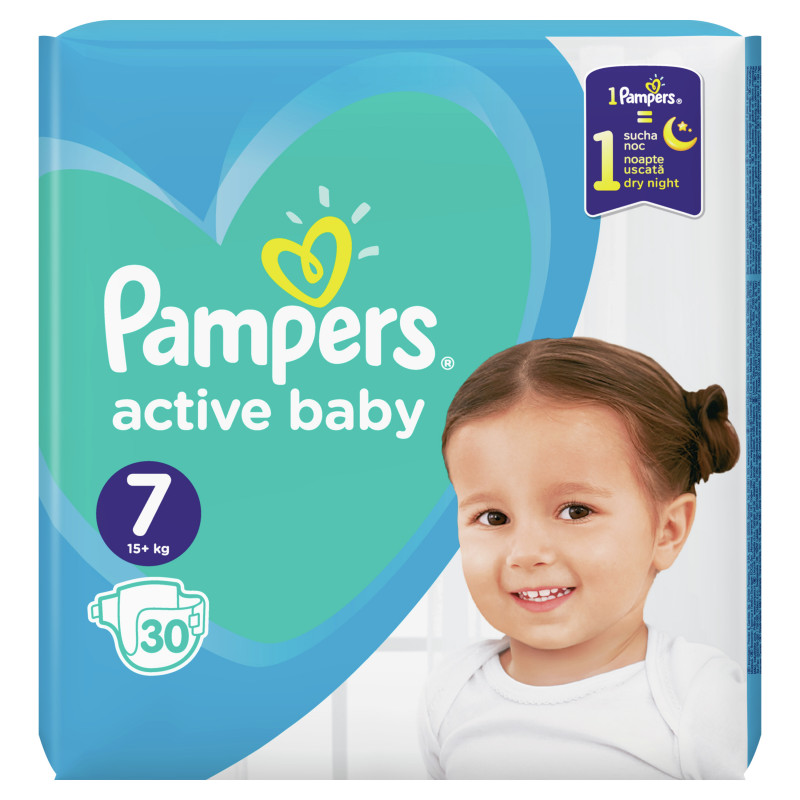 pampers niebieski pasek