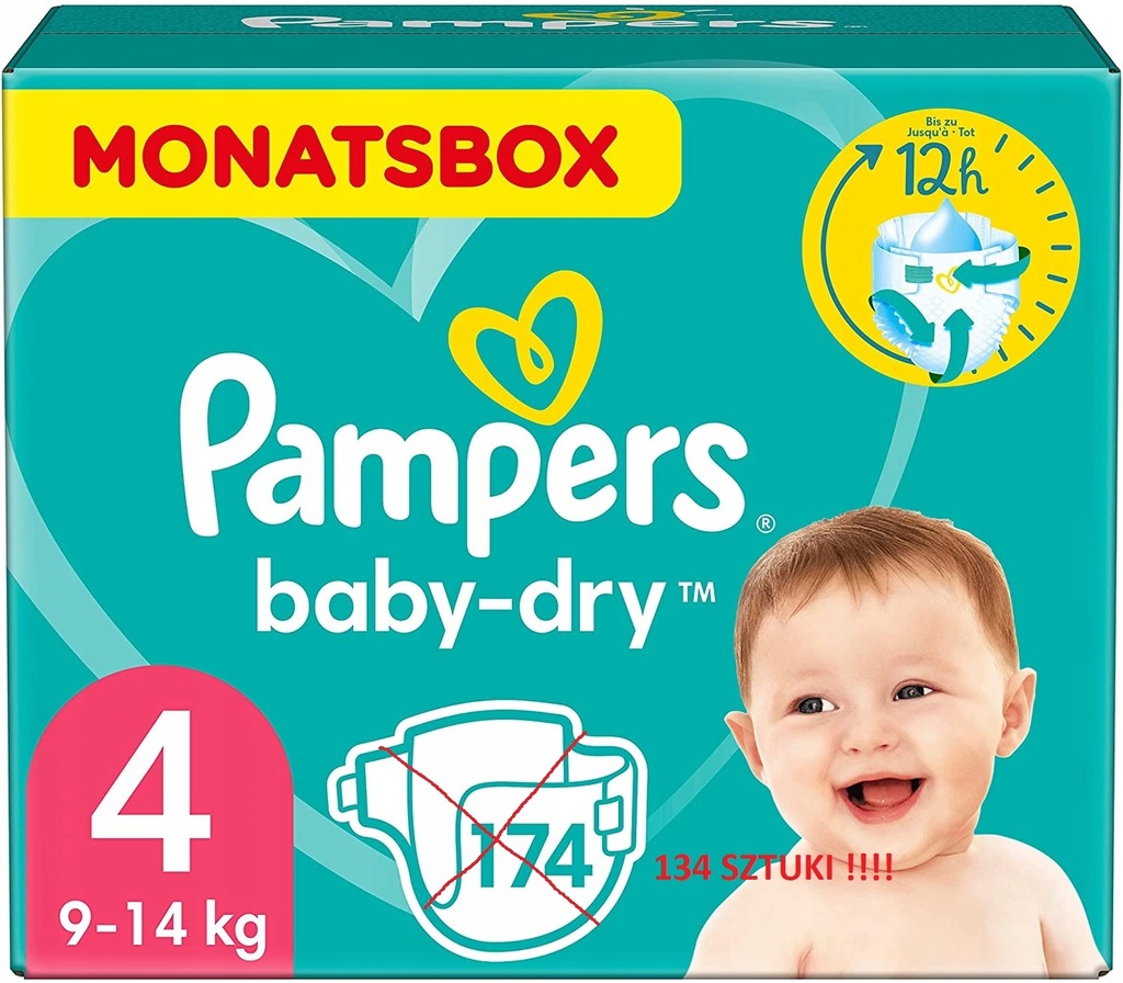 pampersy pieluchomajtki przylepiec