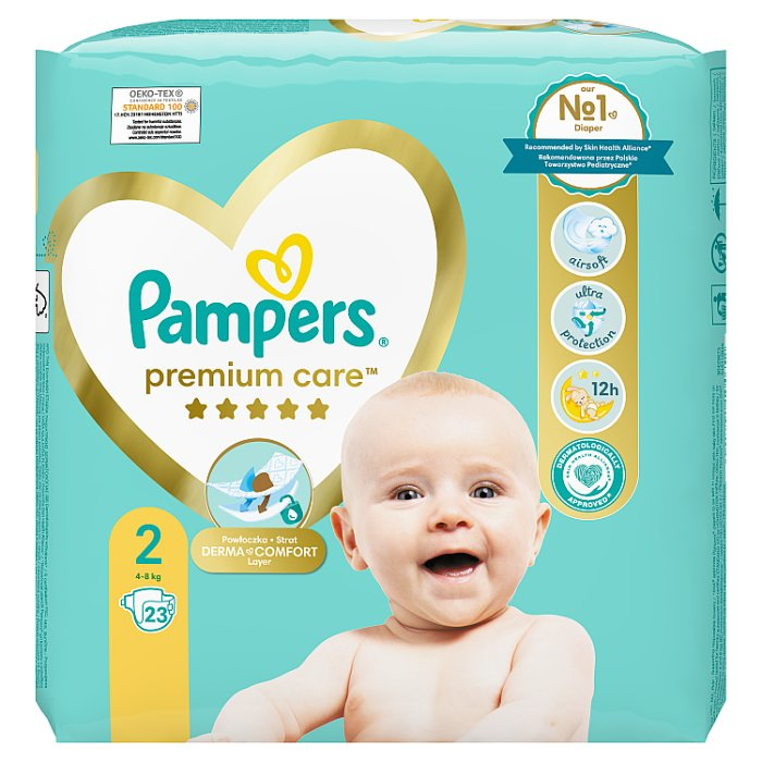 pampers premium care pieluchy 1 newborn 2 mini 222 szt