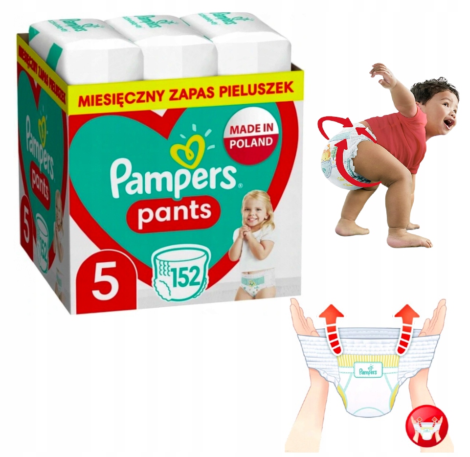 pieluszki jednorazowe z wycięciem na pępek pampers