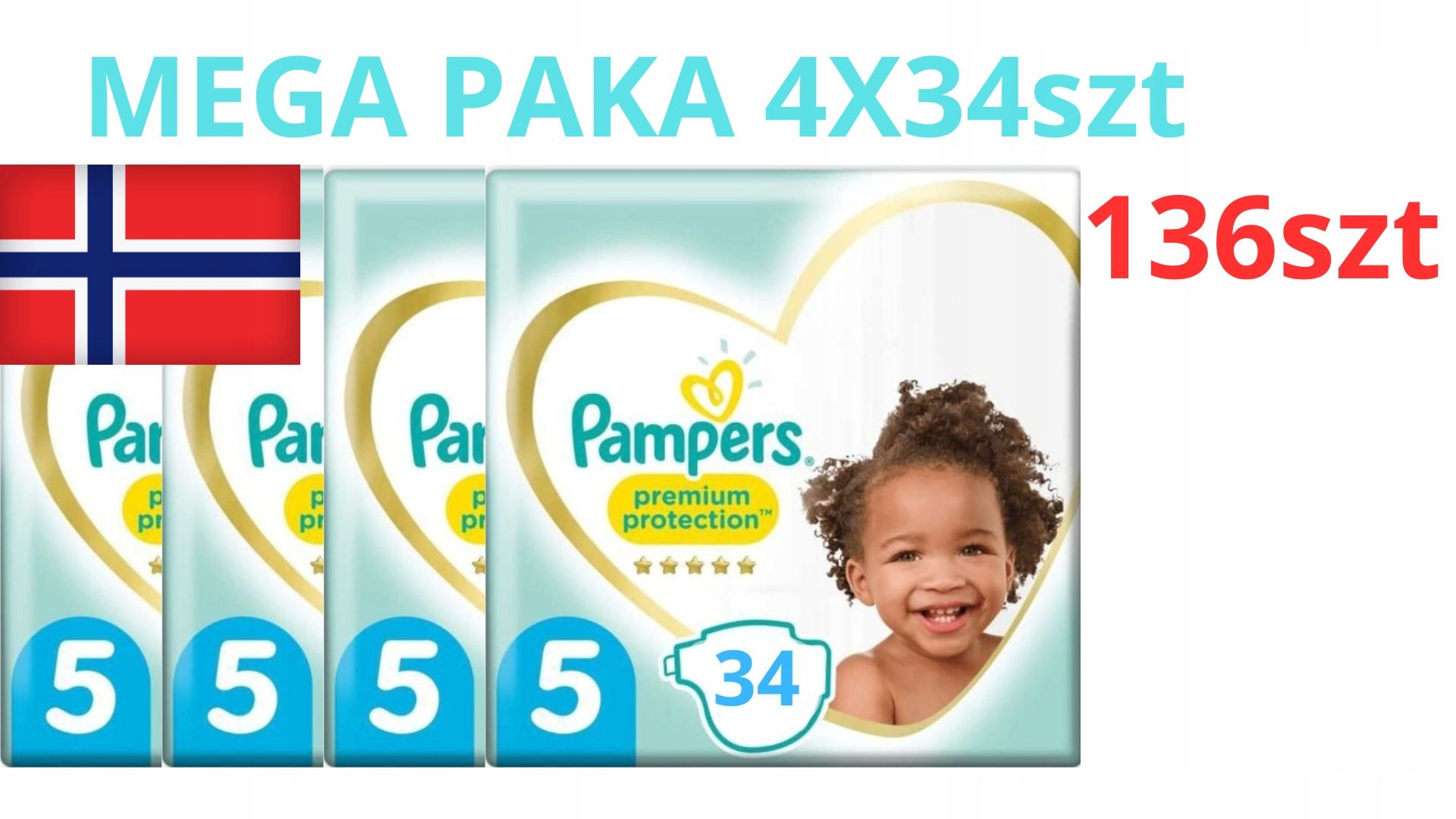 pampers new baby pieluchy jednorazowe rozmiar 1 newborn 43 szt