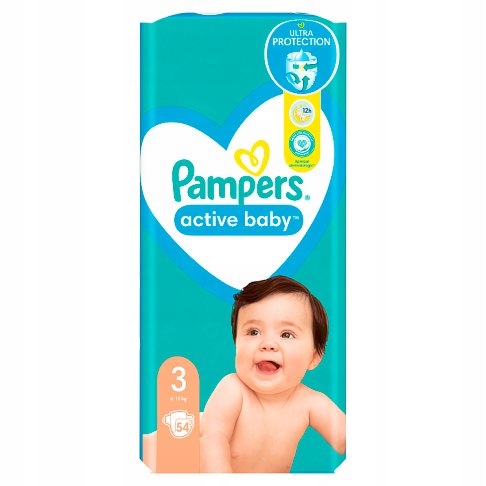 pampers active baby-dry pieluchy rozmiar 3 midi 4-9kg 174 sztuki