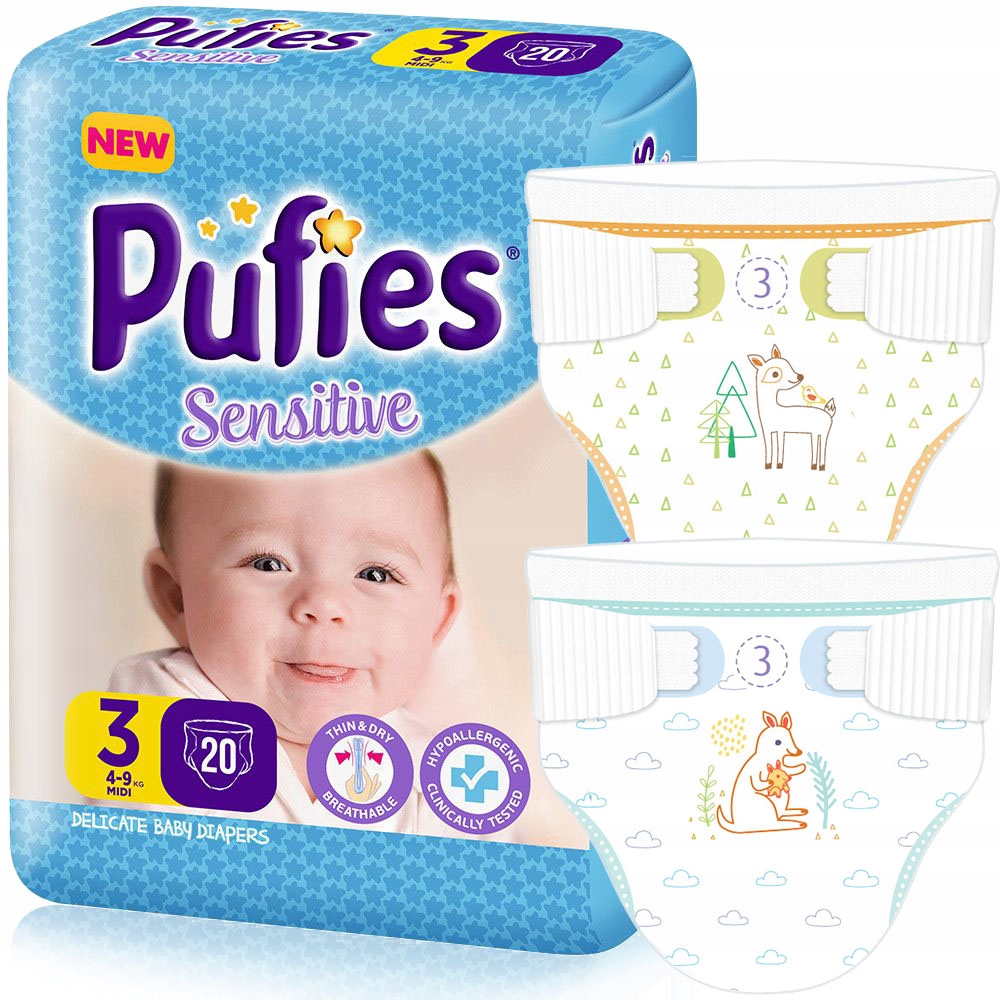 chusteczki nawilżane pampers sensitive w pudełku