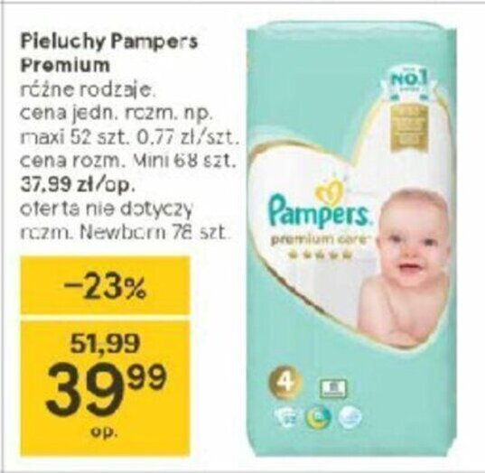 pampers new baby 0 tylko dla wczesniakow